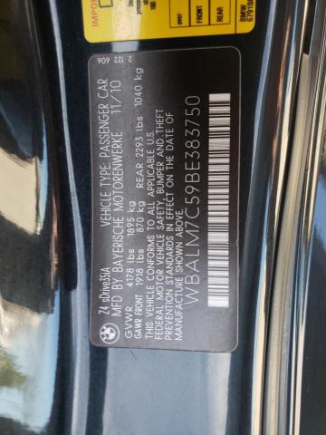 WBALM7C59BE383750 - 2011 BMW Z4 SDRIVE35I BLACK photo 12