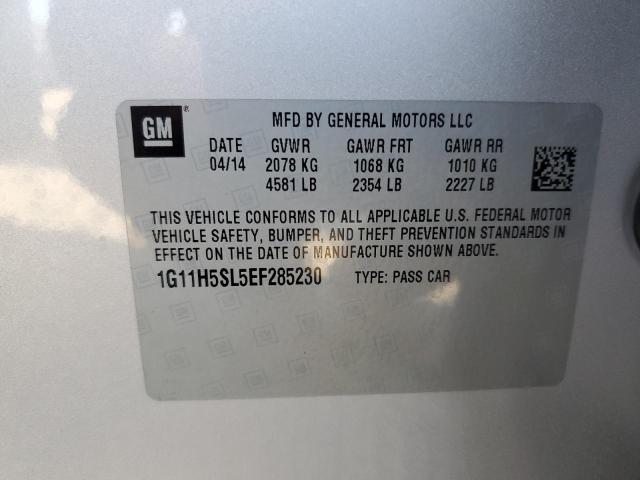 1G11H5SL5EF285230 - 2014 CHEVROLET MALIBU LTZ ვერცხლისფერი ფოტო 13