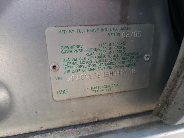 JF1SG65675H748098 - 2005 SUBARU FORESTER 2.5XS Серебристый фото 13