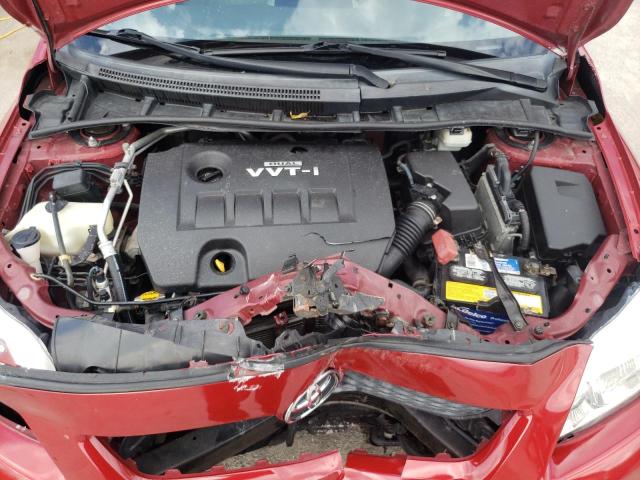 1NXBU40E09Z070339 - 2009 TOYOTA COROLLA BASE RED photo 11