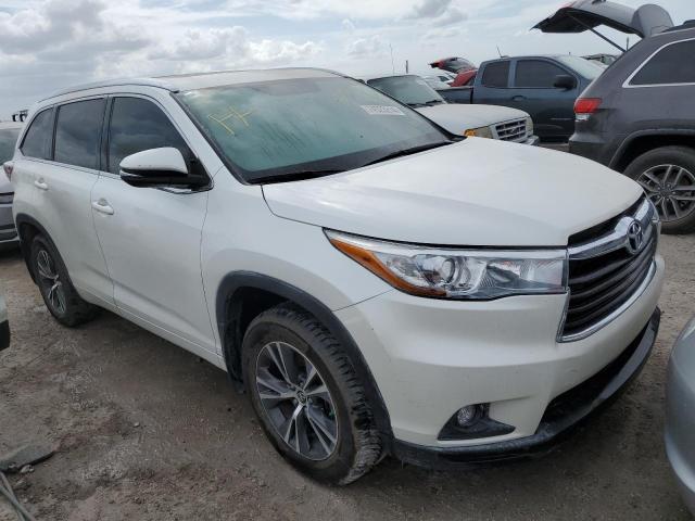 5TDKKRFH0GS137225 - 2016 TOYOTA HIGHLANDER XLE WHITE photo 4