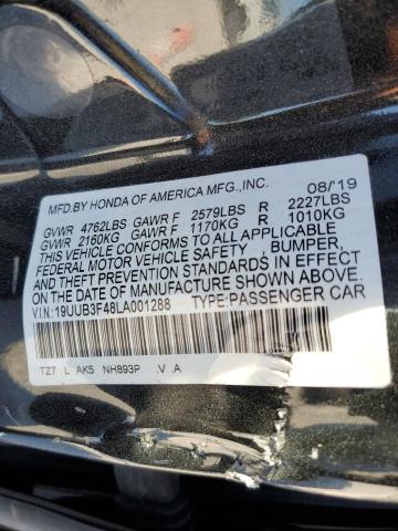 19UUB3F48LA001288 - 2020 ACURA TLX TECHNOLOGY Qara foto 12
