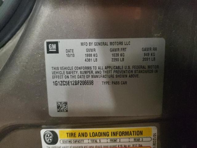 1G1ZC5E12BF206698 - 2011 CHEVROLET MALIBU 1LT TAN photo 12