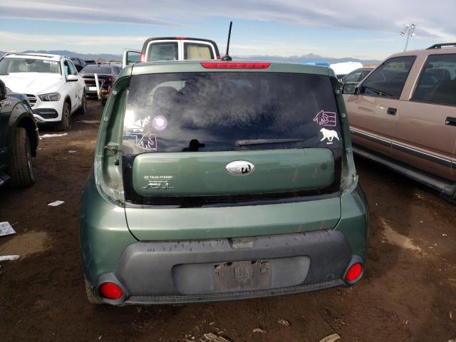 KNDJN2A28E7040424 - 2014 KIA SOUL GREEN photo 6