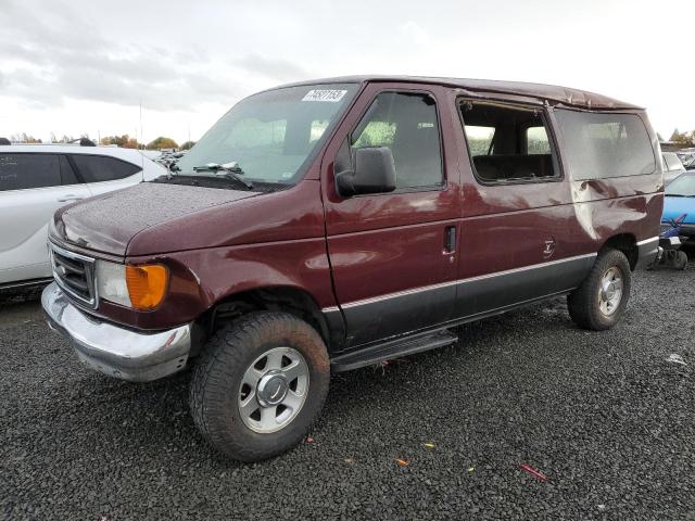 1FMRE11L74HA36603 - 2004 FORD ECONOLINE E150 WAGON BURGUNDY photo 1