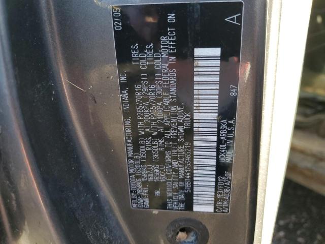 5TBBT44175S465219 - 2005 TOYOTA TUNDRA ACCESS CAB SR5 SILVER photo 12