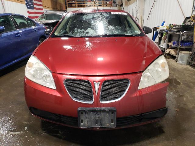 1G2ZF57B784165336 - 2008 PONTIAC G6 VALUE LEADER BURGUNDY photo 5