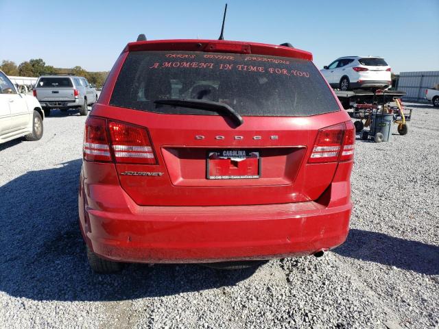 3C4PDCAB6JT446890 - 2018 DODGE JOURNEY SE RED photo 6