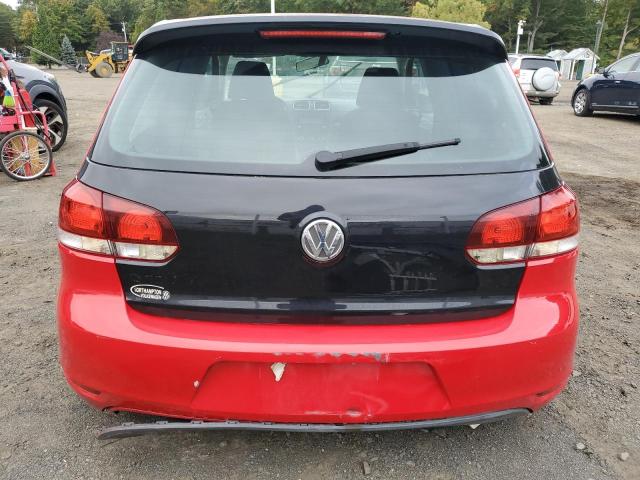 WVWAA7AJ6BW027821 - 2011 VOLKSWAGEN GOLF RED photo 6