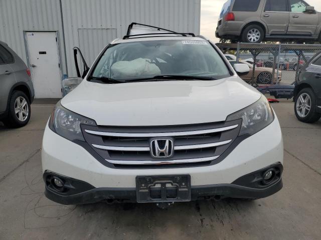 5J6RM4H70EL001489 - 2014 HONDA CR-V EXL WHITE photo 5