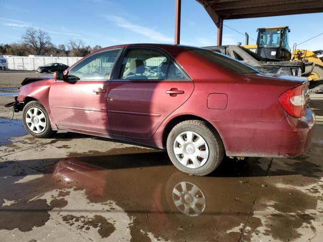 JTDBE32K240273666 - 2004 TOYOTA CAMRY LE BURGUNDY photo 2