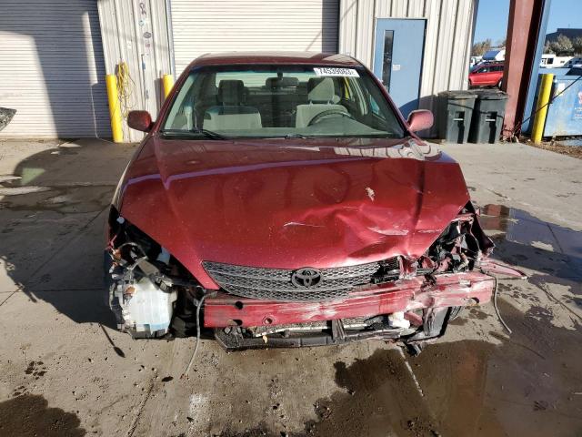 JTDBE32K240273666 - 2004 TOYOTA CAMRY LE BURGUNDY photo 5