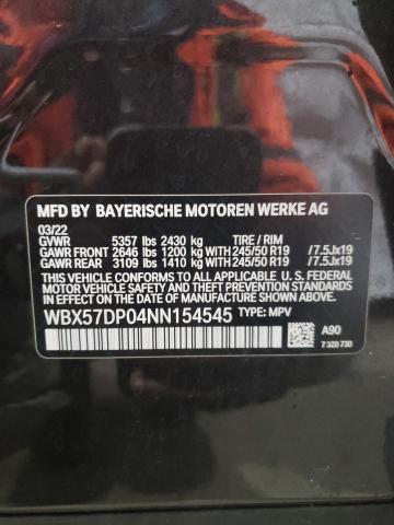 WBX57DP04NN154545 - 2022 BMW X3 XDRIVE30I BLACK photo 14