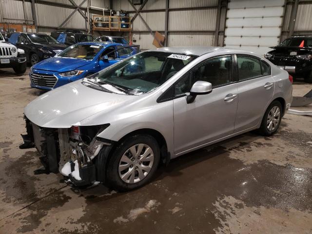 2HGFB2F40CH117671 - 2012 HONDA CIVIC LX SILVER photo 1