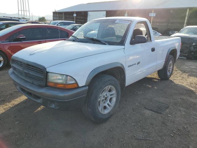 1B7FL16X02S536224 - 2002 DODGE DAKOTA BASE WHITE photo 1