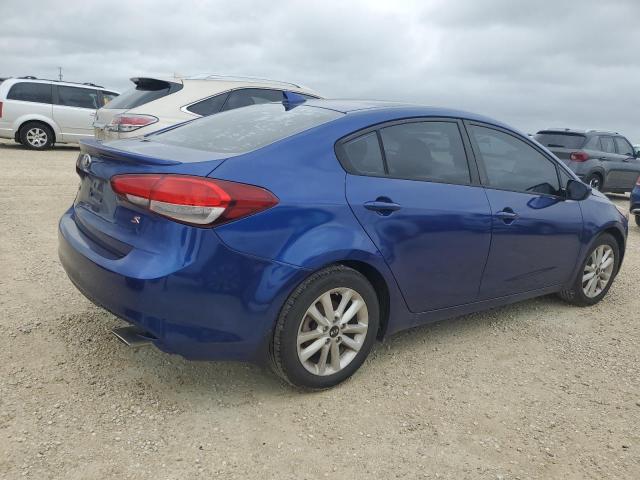 3KPFL4A73HE036255 - 2017 KIA FORTE LX BLUE photo 3