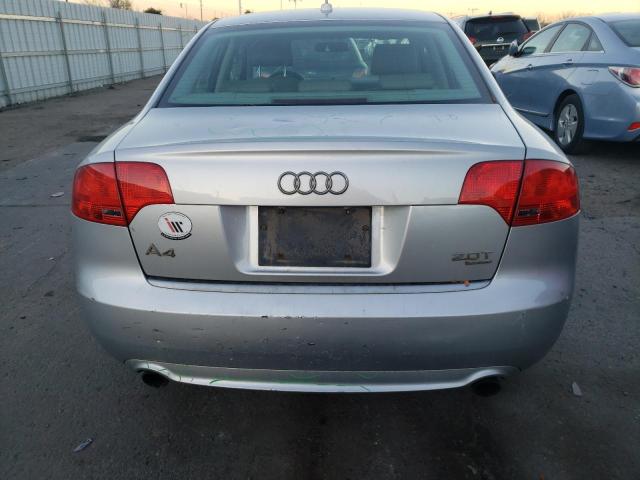 WAUDF78E58A024225 - 2008 AUDI A4 2.0T QUATTRO SILVER photo 6