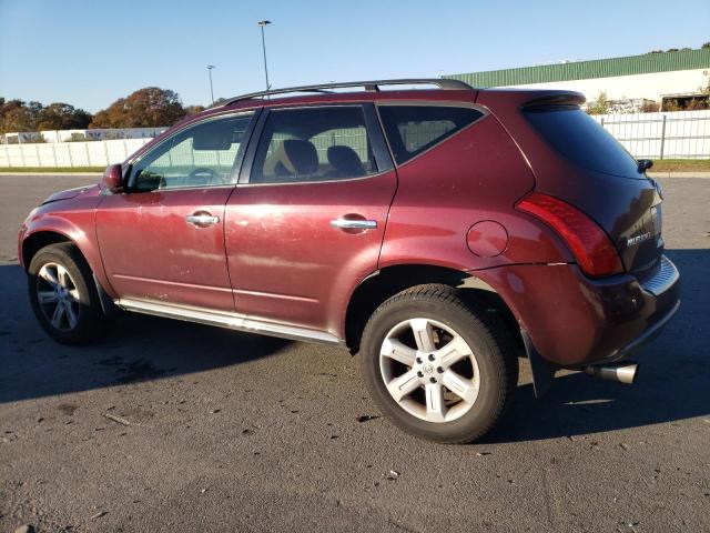 JN8AZ08WX6W532482 - 2006 NISSAN MURANO SL BURGUNDY photo 2