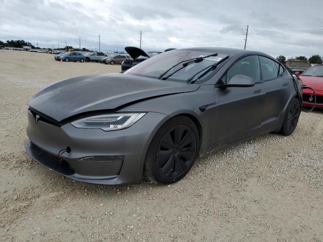 5YJSA1E52MF430586 - 2021 TESLA MODEL S GRAY photo 1