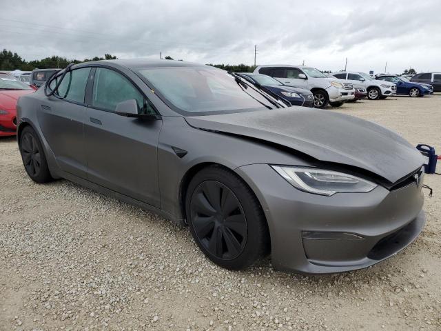 5YJSA1E52MF430586 - 2021 TESLA MODEL S GRAY photo 4