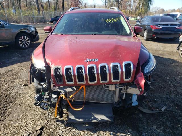 1C4PJMJS8HD235527 - 2017 JEEP CHEROKEE OVERLAND RED photo 5