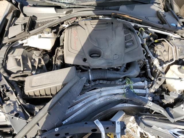 ZARFAEDN8J7583748 - 2018 ALFA ROMEO GIULIA Q4 შავი ფოტო 11