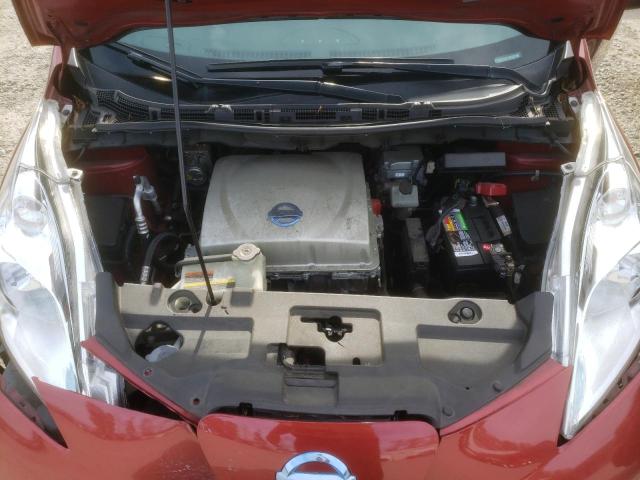 1N4AZ0CP6FC313084 - 2015 NISSAN LEAF S RED photo 11