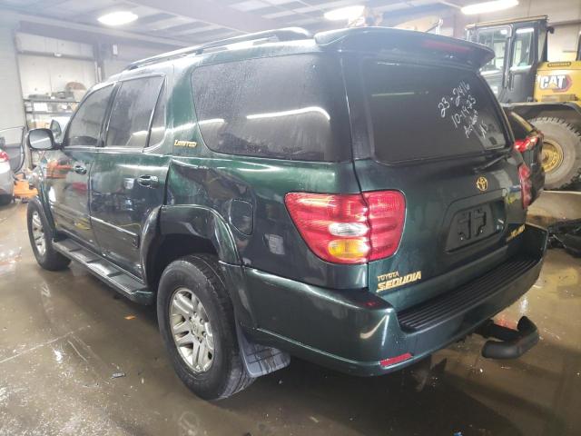 5TDBT48A33S158824 - 2003 TOYOTA SEQUOIA LIMITED GREEN photo 2