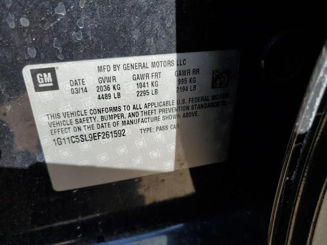 1G11C5SL9EF261592 - 2014 CHEVROLET MALIBU 1LT Қара фото 12