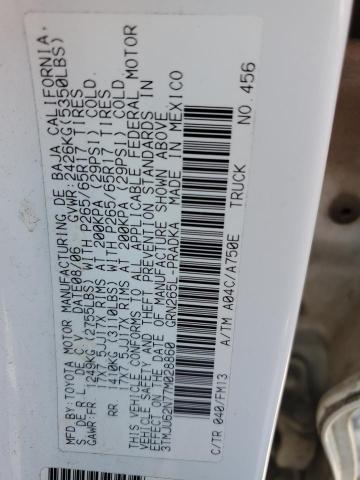 3TMJU62N77M028860 - 2007 TOYOTA TACOMA DOUBLE CAB PRERUNNER WHITE photo 13