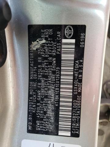 4T1BK1EB1EU126379 - 2014 TOYOTA AVALON BASE 金色 照片 13