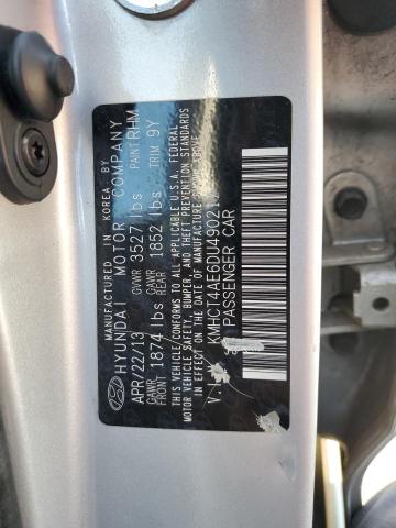 KMHCT4AE6DU490217 - 2013 HYUNDAI ACCENT GLS SILVER photo 12