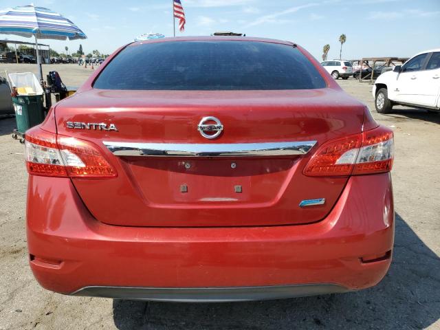 3N1AB7APXEL621438 - 2014 NISSAN SENTRA S RED photo 6