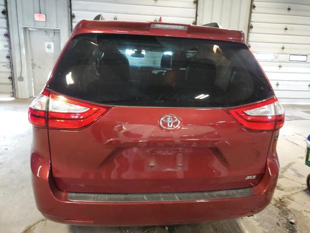 5TDYZ3DC6KS020946 - 2019 TOYOTA SIENNA XLE RED photo 6