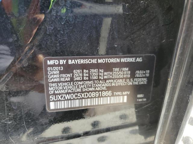 5UXZW0C5XD0B91866 - 2013 BMW X5 XDRIVE35D BLACK photo 13