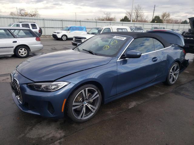 WBA43AT01NCJ61681 - 2022 BMW 430XI BLUE photo 1