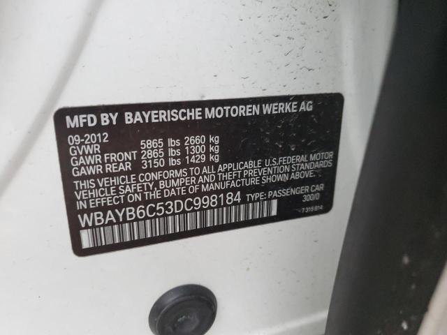 WBAYB6C53DC998184 - 2013 BMW 750 XI WHITE photo 12