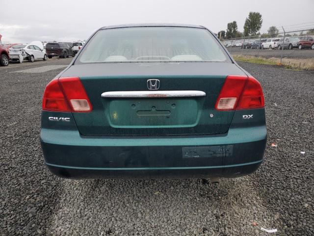 2HGES16112H572328 - 2002 HONDA CIVIC DX GREEN photo 6