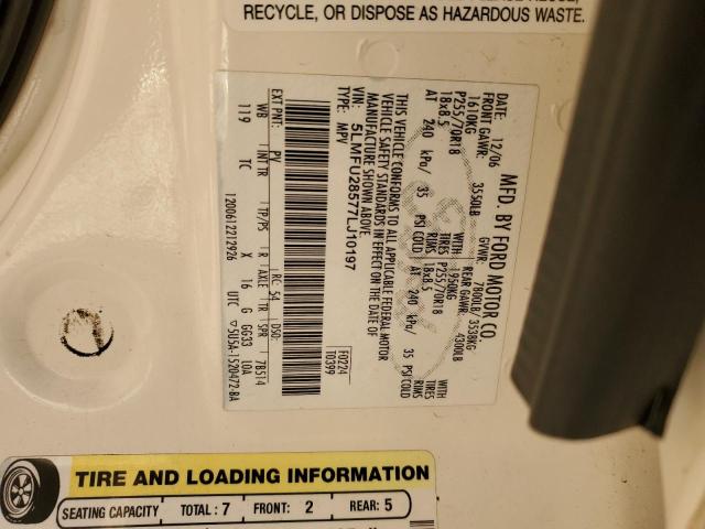 5LMFU28577LJ10197 - 2007 LINCOLN NAVIGATOR 白色 照片 13