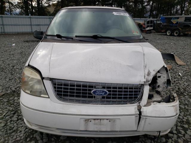 2FMZA52247BA17646 - 2007 FORD FREESTAR SEL WHITE photo 5