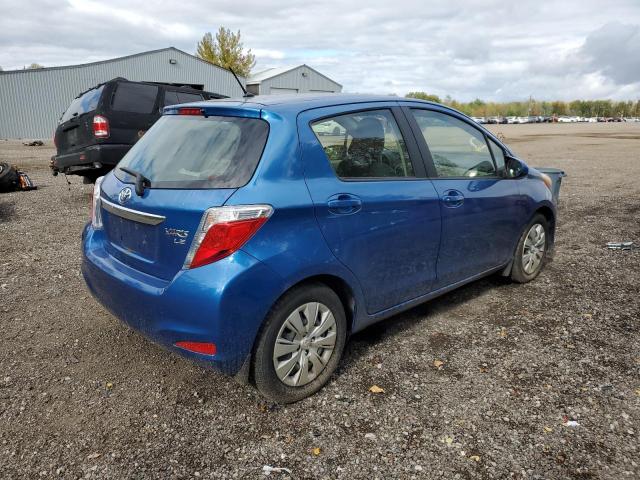 JTDKTUD34DD566527 - 2013 TOYOTA YARIS BLUE photo 3