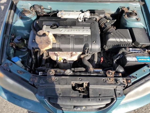 KMHDN46D36U317224 - 2006 HYUNDAI ELANTRA GLS TURQUOISE photo 11