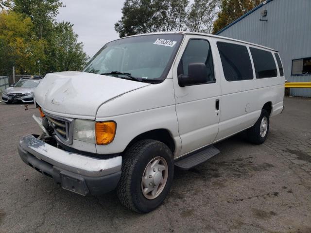 1FBSS31L46DA84536 - 2006 FORD ECONOLINE E350 SUPER DUTY WAGON WHITE photo 1