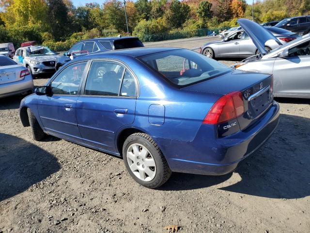 1HGES267X1L036635 - 2001 HONDA CIVIC EX BLUE photo 2