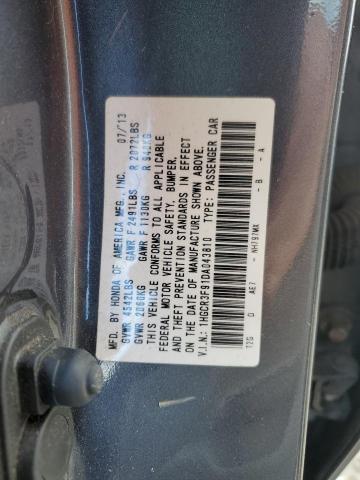 1HGCR3F91DA043810 - 2013 HONDA ACCORD TOURING GRAY photo 12