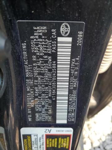 4T1BK3DB7BU425884 - 2011 TOYOTA AVALON BASE 黑色 照片 12