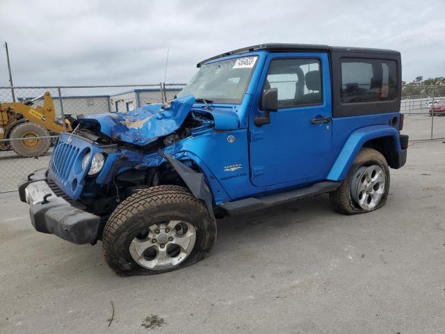 1C4AJWBG0FL733624 - 2015 JEEP WRANGLER SAHARA BLUE photo 1