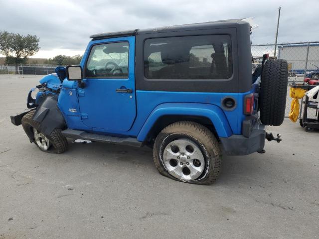 1C4AJWBG0FL733624 - 2015 JEEP WRANGLER SAHARA BLUE photo 2