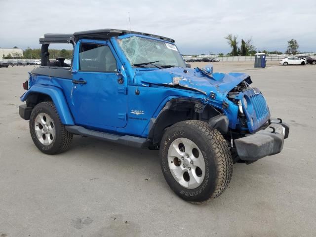 1C4AJWBG0FL733624 - 2015 JEEP WRANGLER SAHARA BLUE photo 4