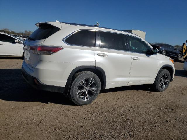 5TDJKRFH0GS335492 - 2016 TOYOTA HIGHLANDER XLE WHITE photo 3